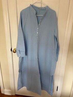 Baby blue long cotton dress size XL - super pretty color